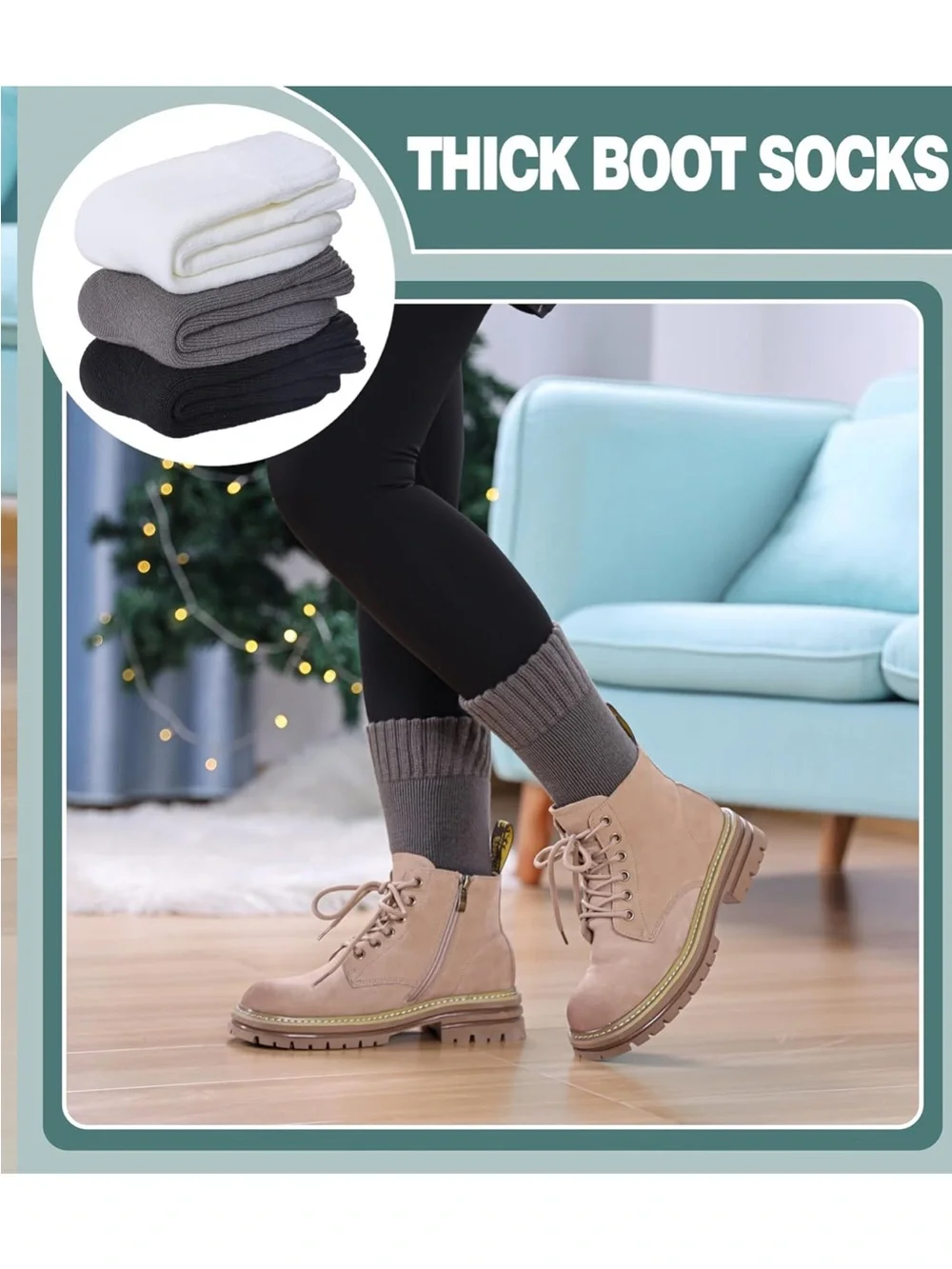Thermal Winter Socks Extra Thick Insulated Heated Ski Crew Boot Unisex